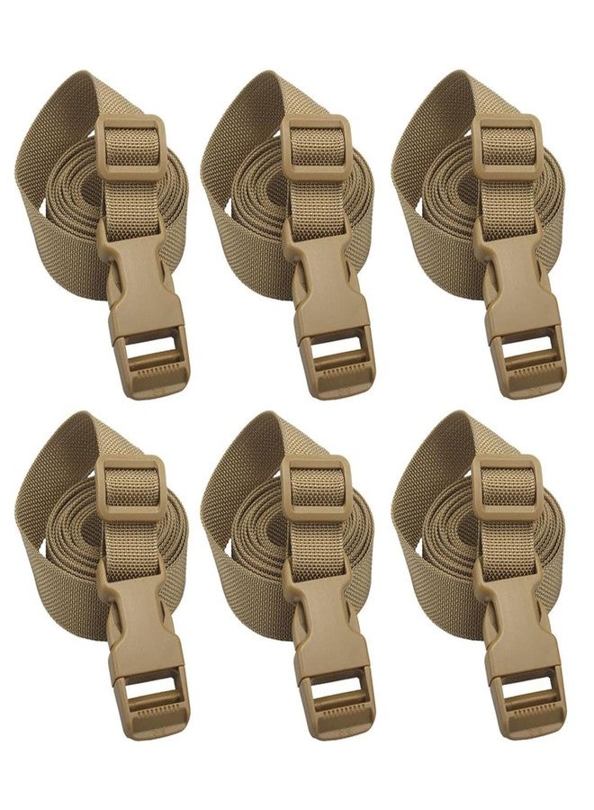 XTACER 1 Inch Backpack Accessory Strap Luggage Straps Cover Strap Sleeping Bag Strap with Buckle (TAN - Buckle Straps) - Image 1